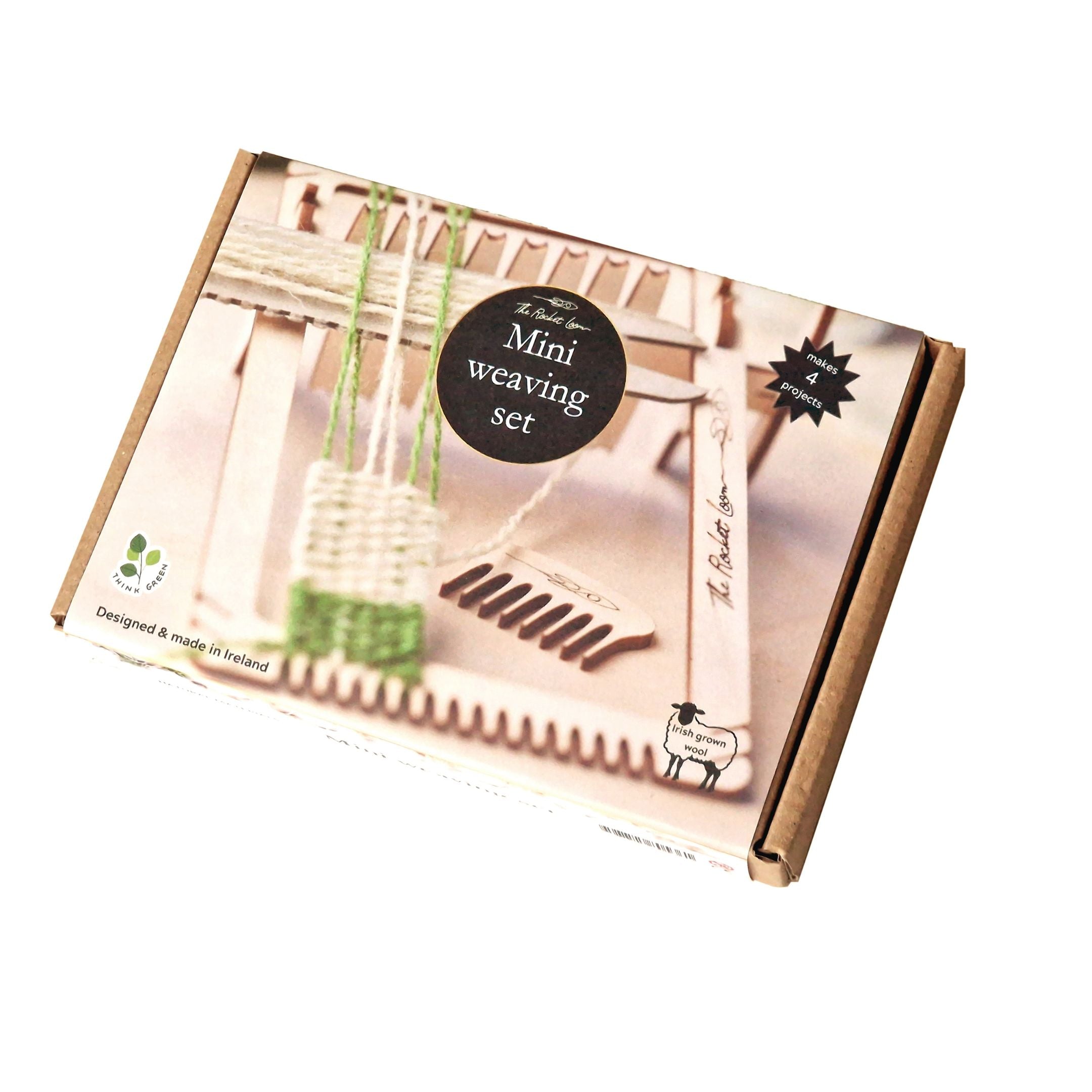 Mini loom kits featuring Galway wool